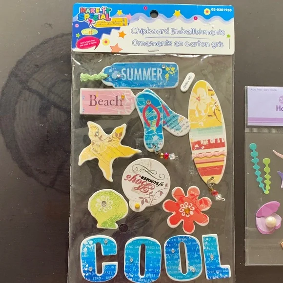 Colorful Beach-Themed Stickers Set - Picture 2 of 4